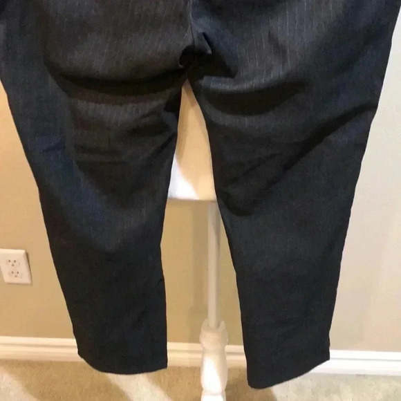 NWT TOMMY HILFIGER Dark Gray Pinstripe Stretch Ankle Length Pants Slim Fit-16 - Picture 6 of 12